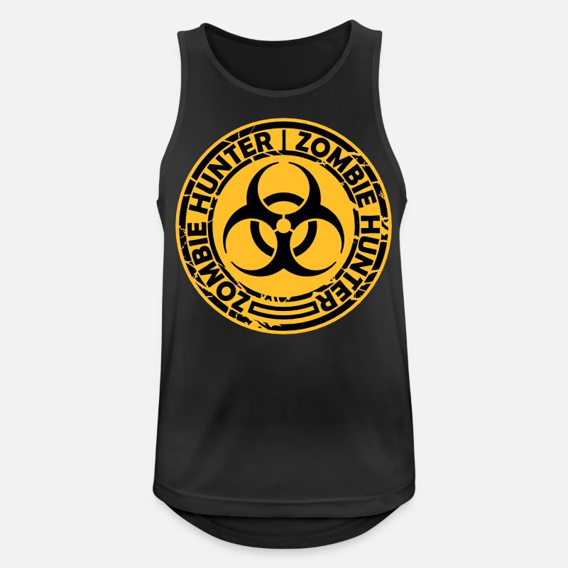 zombie hunter Halloween Zitat - Männer Tank Top atmungsaktiv - Schwarz