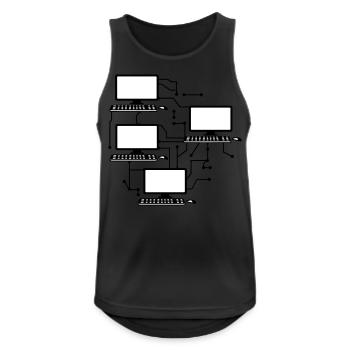 lanparty vernetzt gamer zocken verbunden muster ma - Männer Tank Top atmungsaktiv - Schwarz - Vorne - Nick (188cm)