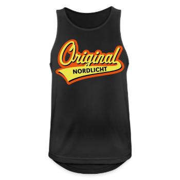 Original Nordlicht (Norddeutsch / Nordisch / 3C) - Männer Tank Top atmungsaktiv - Schwarz - Vorne - Nick (188cm)