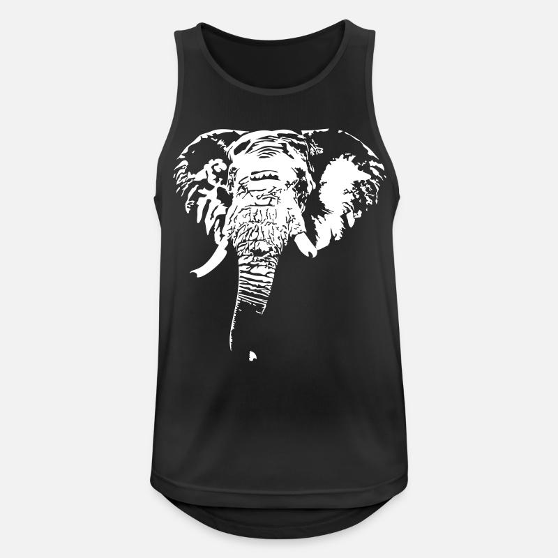 Elephant negative - Men's Breathable Tank Top - black
