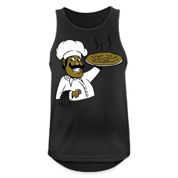 kochen koch pizza - Männer Tank Top atmungsaktiv - Schwarz - Vorne - Nick (188cm)