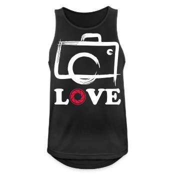 Love Photography - Männer Tank Top atmungsaktiv - Schwarz - Vorne - Nick (188cm)