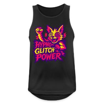 Hypno Glitch Power! - Men's Breathable Tank Top - black - Front - Nick (188cm)