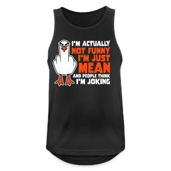 Möwe Mittelfinger Not Funny Mean People Think Joke - Männer Tank Top atmungsaktiv - Schwarz - Vorne - Nick (188cm)