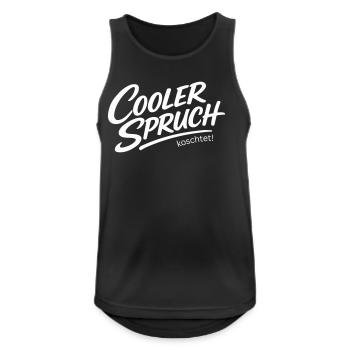 Cool saying koschtet – dialect irony design - Men's Breathable Tank Top - black - Front - Nick (188cm)