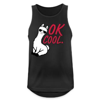 OK Cool Llama Sunglasses Sitting Funny Naughty - Men's Breathable Tank Top - black - Front - Nick (188cm)