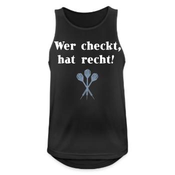 Who checks is right - Men's Breathable Tank Top - black - Front - Nick (188cm)