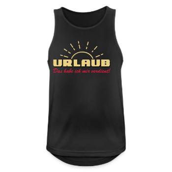 Urlaub, Ferien Spruch Shirt ,das habe ich mir (25) - Männer Tank Top atmungsaktiv - Schwarz - Vorne - Nick (188cm)