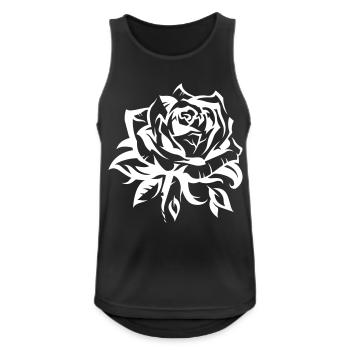rose - Débardeur respirant Homme - noir - Devant - Nick (188cm)