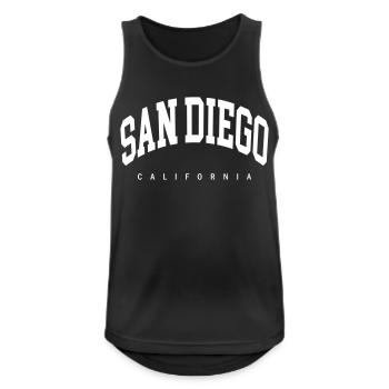 San Diego - Débardeur respirant Homme - noir - Devant - Nick (188cm)