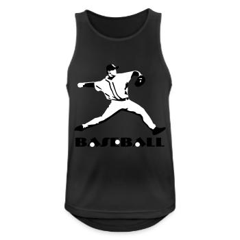 Baseball, Baseball Player - Débardeur respirant Homme - noir - Devant - Nick (188cm)