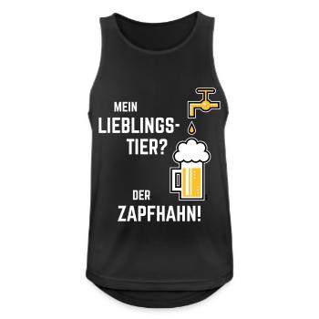 XLieblingstier (Dreifarbig) - Männer Tank Top atmungsaktiv - Schwarz - Vorne - Nick (188cm)