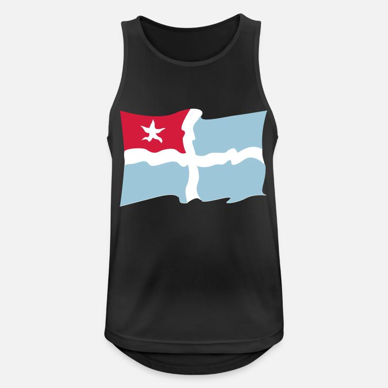 kreta - Männer Tank Top atmungsaktiv - Schwarz