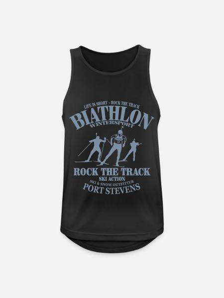 Biathlon - Langlauf - Oberhof - Ruhpolding - Männer Tank Top atmungsaktiv - Schwarz