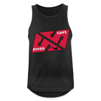 cave_diver_01 - Men's Breathable Tank Top - black - Front - Nick (188cm)