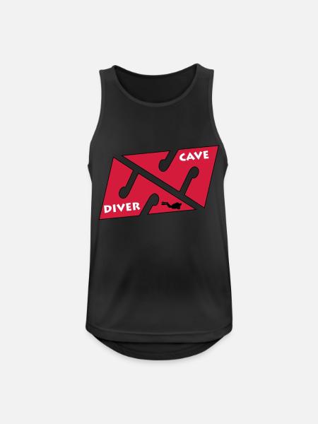 cave_diver_01 - Männer Tank Top atmungsaktiv - Schwarz