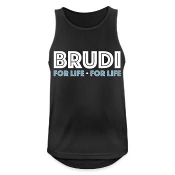brudi großer bruder Geschwister Kumpel Freund - Männer Tank Top atmungsaktiv - Schwarz - Vorne - Nick (188cm)