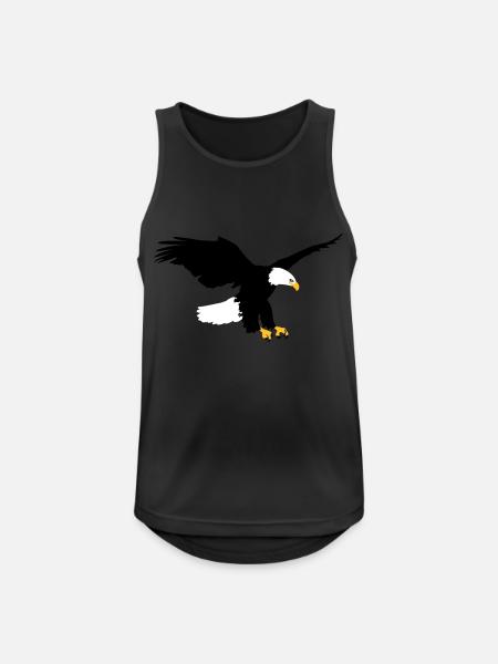 Eagle - Männer Tank Top atmungsaktiv - Schwarz