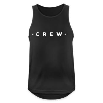 crew_-2- - Männer Tank Top atmungsaktiv - Schwarz - Vorne - Nick (188cm)
