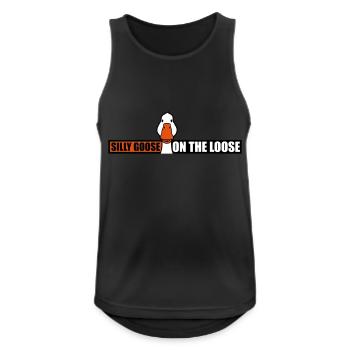 goose on the loose - Men's Breathable Tank Top - black - Front - Nick (188cm)