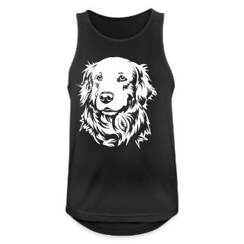 Golden Retriever Head "Black Edition" - Men's Breathable Tank Top - black - Front - Nick (188cm)