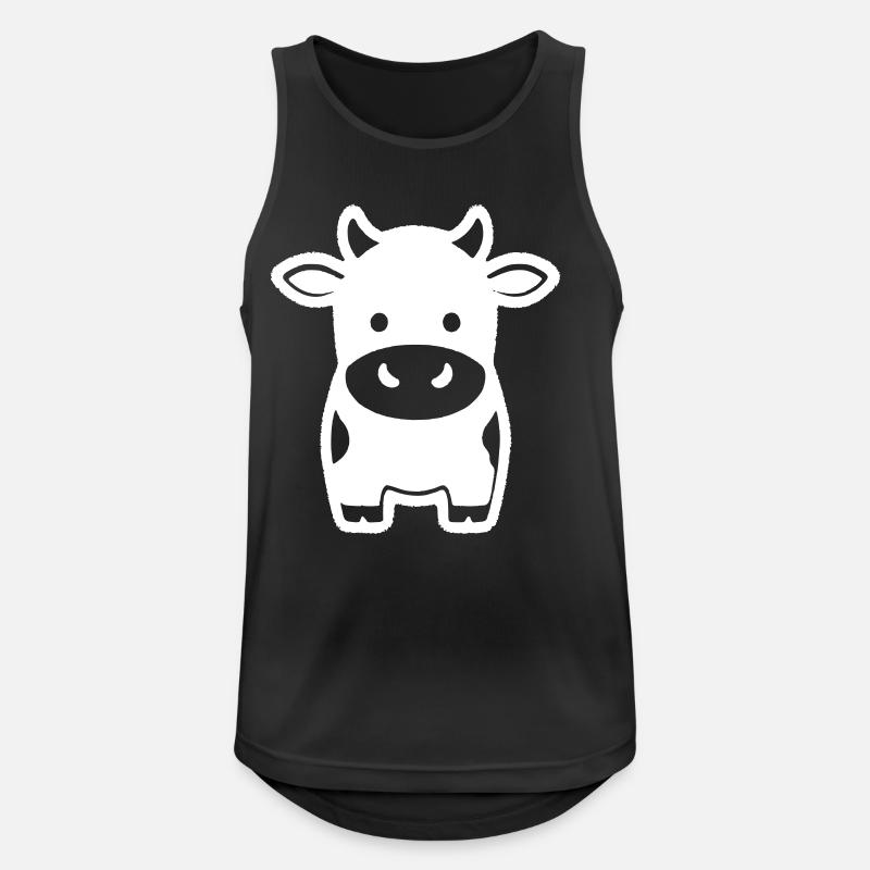 Kuh Stehend Comic Milchkuh Icon - Männer Tank Top atmungsaktiv - Schwarz