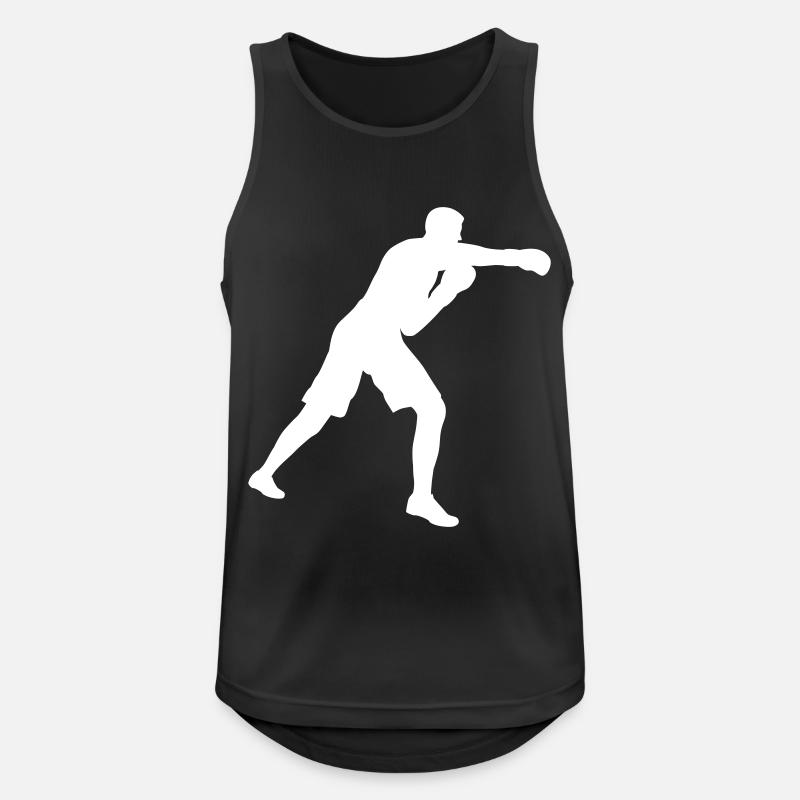 Boxen Design Geschenkidee Boxer - Männer Tank Top atmungsaktiv - Schwarz