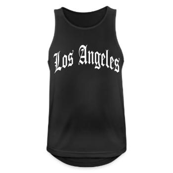 Los Angeles - Débardeur respirant Homme - noir - Devant - Nick (188cm)
