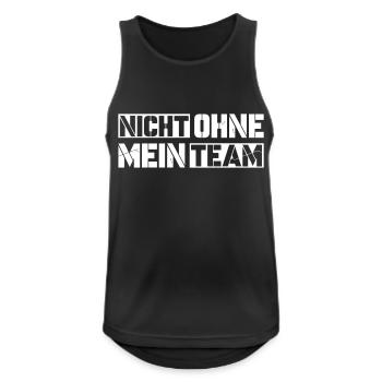 without my team - Men's Breathable Tank Top - black - Front - Nick (188cm)