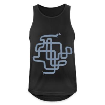 Hot Dog - Langer Spaziergang mit Dackel - Männer Tank Top atmungsaktiv - Schwarz - Vorne - Nick (188cm)