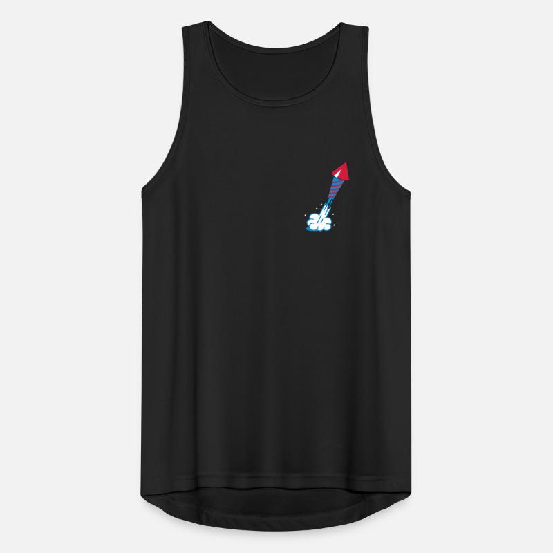 Eine Feuerwerksrakete beim Start Männer Tank Top atmungsaktiv
