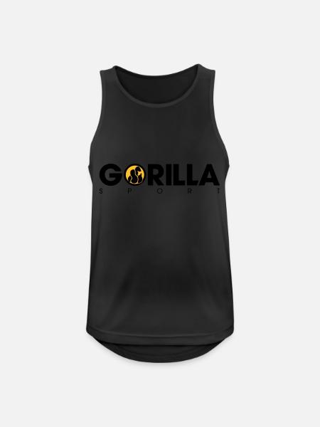 Gorilla Sport - Männer Tank Top atmungsaktiv - Schwarz