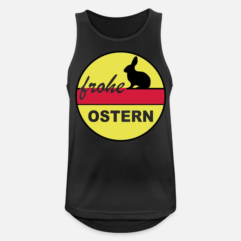 Frohe Ostern 3c - Männer Tank Top atmungsaktiv - Schwarz