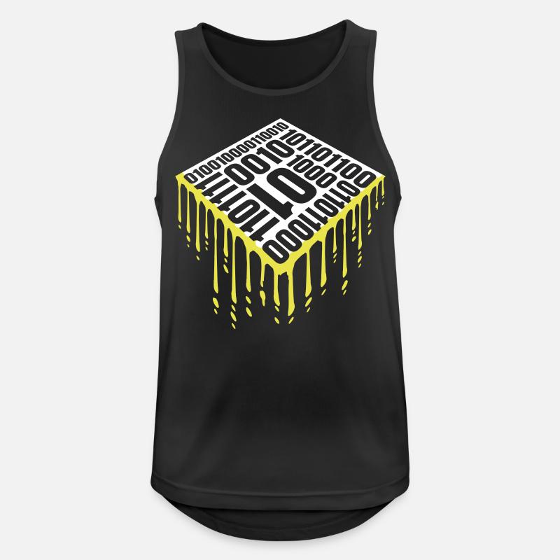 Binary Code Program Language - Men's Breathable Tank Top - black