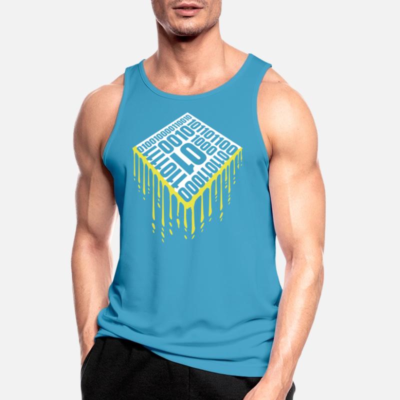 Binary Code Program Language Men's Breathable Tank Top