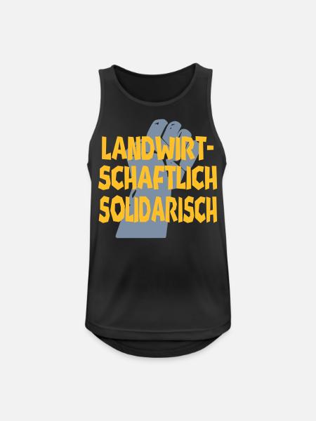 Landwirtschaftlich solidarisch - Männer Tank Top atmungsaktiv - Schwarz