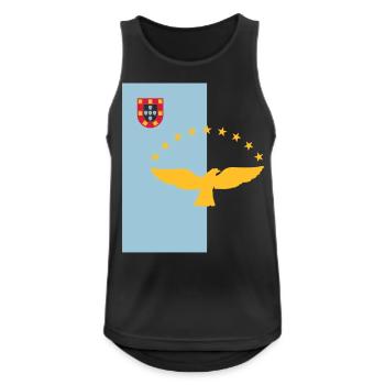 Azoren - Männer Tank Top atmungsaktiv - Schwarz - Vorne - Nick (188cm)