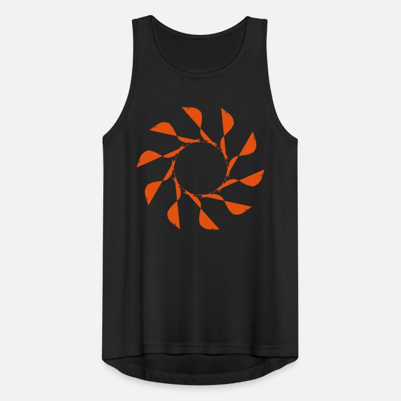 Windmill, Flower, Random Pattern, Vectorgraphic Men's Breathable Tank Top