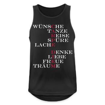 carpediem - Männer Tank Top atmungsaktiv - Schwarz - Vorne - Nick (188cm)