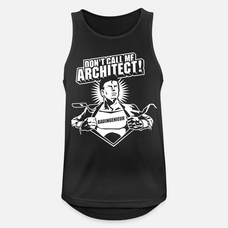 Don't call me architect! - Men's Breathable Tank Top - black