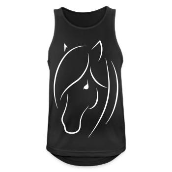Horse's head - Men's Breathable Tank Top - black - Front - Nick (188cm)