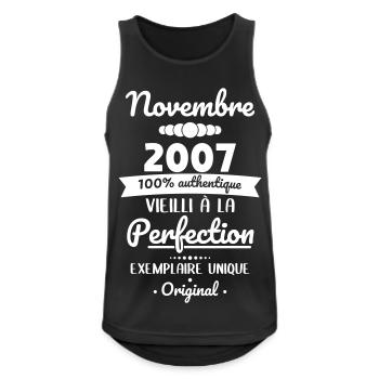 18th Birthday - November 2007 Original - Men's Breathable Tank Top - black - Front - Nick (188cm)
