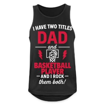 Cadeau de basket-ball pour papa Noël pour la fête des pères - Débardeur respirant Homme - noir - Devant - Nick (188cm)