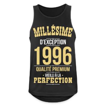 1996 – Außergewöhnlicher Jahrgang – Premiumqualität - Männer Tank Top atmungsaktiv - Schwarz - Vorne - Nick (188cm)