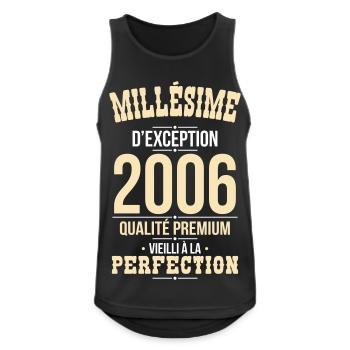 2006 – Exceptional vintage – Premium quality - Men's Breathable Tank Top - black - Front - Nick (188cm)