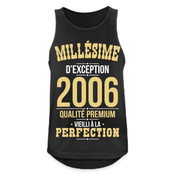 2006 – Millésime d’exception – Qualité premium - Débardeur respirant Homme - noir - Devant - Nick (188cm)
