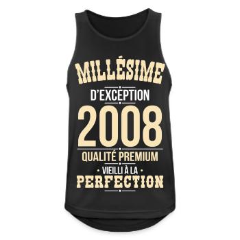 2008 – Exceptional vintage – Premium quality - Men's Breathable Tank Top - black - Front - Nick (188cm)