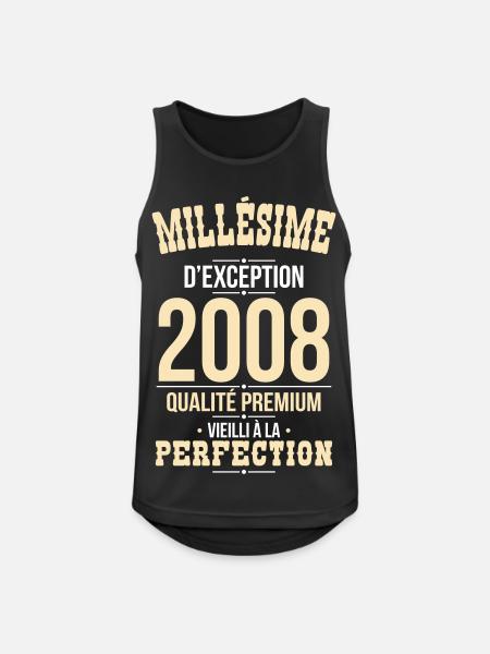 2008 – Millésime d’exception – Qualité premium - Débardeur respirant Homme - noir