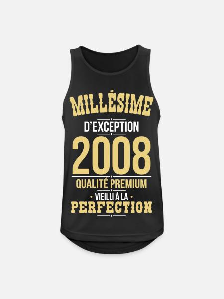 2008 – Millésime d’exception – Qualité premium - Débardeur respirant Homme - noir