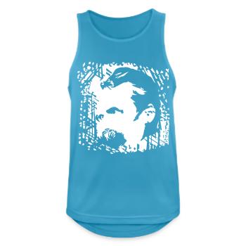 Friedrich Nietzsche - Männer Tank Top atmungsaktiv - Saphirblau - Vorne - Nick (188cm)